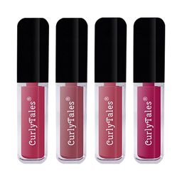CurlyTales Set of 4 Weightless Matte Liquid Lipsticks 3 ml Each - Shade 02, 09, 10, 12 image 2