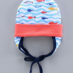 OHMS Cap Mittens & Booties Fish Print - Multicolour image 3