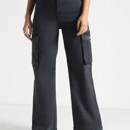 Code 61 Women Wide Leg Light Fade Stretchable Jeans-image-95