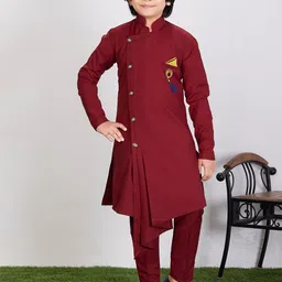 FELIZ THE DESIGNER STUDIO Boys Regular Pure Cotton Kurta with Churidar-image-18