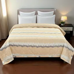 IVAZA Beige AC Room Double Bed Microfibre Comforter-image-87