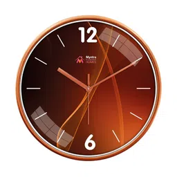 Myntra Elegant Homes Brown & Rose Gold Textured Contemporary Wall Clock-32