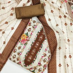 LeeliPeeri Designer Floral Printed Unstitched Dress Material-image-70