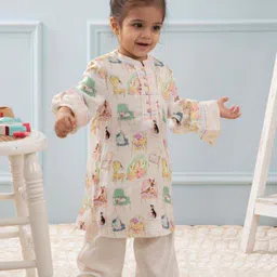 THE BABY TRUNK Boys Printed Kurta & Pyjamas Set image 2