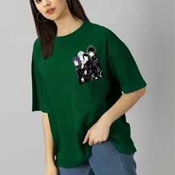 CORSICA Women set of 2 green and black printed T-shirt-picture-34