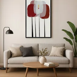 999Store Grey & Red 1 Piece Canvas Other Wall Paintings-picture-4