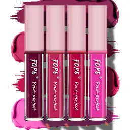 FOPE Pout Perfect Set Of 4 Long Lasting Matte Liquid Lipstick - 4ml Each 08-10-11-12-37