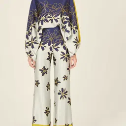 Routes by All About You Printed Off-Shoulder Top With Palazzos Co-Ords-picture-1