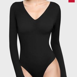 TRENDY ERA Pack Of 2 Ribbed V-Neck Bodysuit-image-86