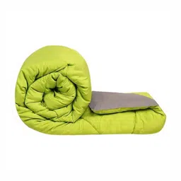 Comfowell Green & Grey Checked Heavy Winter 210 GSM Double Bed Comforter-picture-20