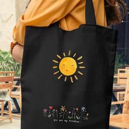 the sack co Black Canvas Tote Bag-image-70