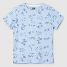 max Boys Floral Printed Tropical Pockets T-shirt-image-99