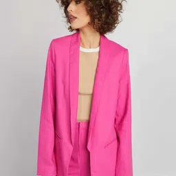 KIABI Women Longline Open Front Jacket-image-3