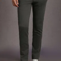 Louis Philippe Sport Men Mid-Rise Solid Slim Fit Regular Trousers-picture-39
