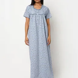Juliet Printed Round Neck Maxi Nightdress-picture-27