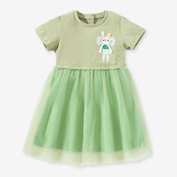YK Girl Solid Fit & Flare Dress-image-71