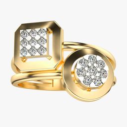VALANOVA Yellow Gold Plated Sterling Silver 0.28Ct Lab Grown Diamond Ring-image-44
