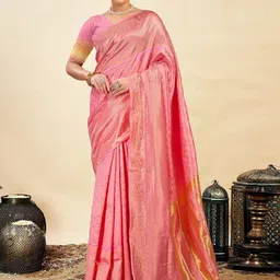 HERE&NOW Woven Design Silk Blend Saree-picture-21