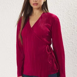 Trendyol Striped Wrap Top-picture-35
