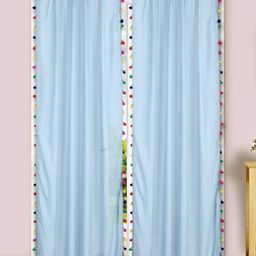 Dekor World Multicoloured Set of 2 Embellished Sheer Long Door Curtain-picture-38