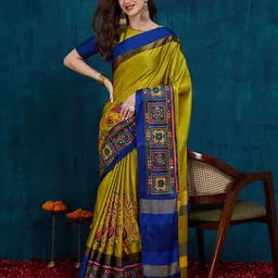 RAJGRANTH Ethnic Motifs Embroidered Pure Silk Banarasi Saree-image-34