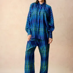 THETAA Striped Shirt Collar Shirt With Trousers Co-Ords-picture-58