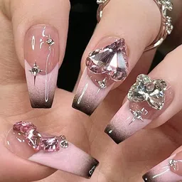STYFY Set Of 24 Stick On Artificial Nails With Buffer & Stick - Engaged-picture-37