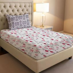 IVAZA Pink Geometric 300 Cotton Nylon Single-image-22
