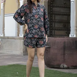 Divena Printed Top and Shirt With Shorts-image-98