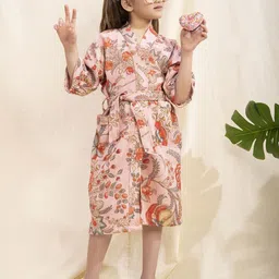 LacyLook  Printed Waffle Bathrobe-10