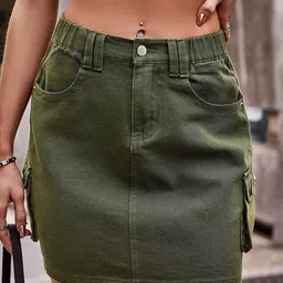 StyleCast Denim Pencil Above Knee Skirt-picture-19