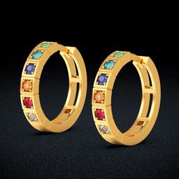 Joyalukkas Yellow Gold 22 Kt Gold Earrings-image-5