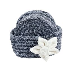 AURKA 6 Pcs Grey Braided Round Absorbent Boho Versatile Coasters With Floral Holders-image-50