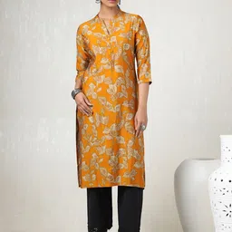 Soch Floral Printed Mandarin Collar Straight Kurta-picture-41