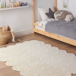THEGASBH White Solid Hand-Tufted Cotton Carpet-23
