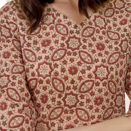 anouk rustic Anouk Women Floral Printed Regular Kurta with Trousers & With Dupatta image 2