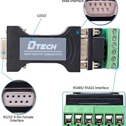DTECH RS232 to RS485 RS422 Serial Communication Data Converter Adapter Mini-Size image 5