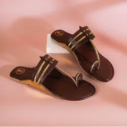 PREET KAUR Brown Two Tone Kolhapuris-picture-19
