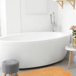 HOMEMONDE Beige 2 Pcs Textured 2000 GSM Anti-Slip Rectangular Bath Rugs-16
