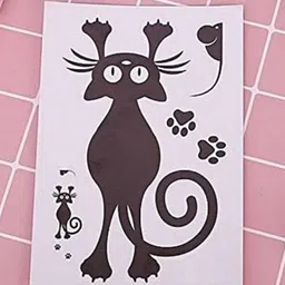 Jaamso Royals Black Cat Design PVC Wall Switch Sticker-image-17