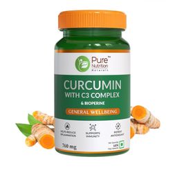 Pure Nutrition Curcumin With C3 Complex & Bioperine Supplements - 60 Capsules-46