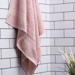SPACES Pink Solid Cotton High Absorbency 448 GSM Towel Set-image-49