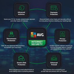 AVG Internet Security (1 User, 3 Years) (Email Delivery in 2 hours- No CD) image 3