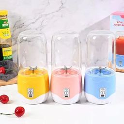 shreejiih Plastic Portable Electric Mini Juice Maker, 150 Watts | Blender Grinder Mixer Usb Rechargeable Mini Juicer Blender For Smoothies, Juice And Shakes With 4 Powerful Blades (Multi Color) image 3