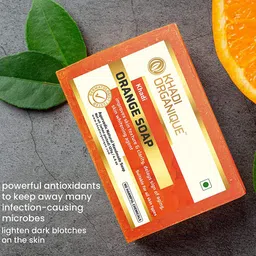 Khadi Organique Set Of 6 Orange Handmade Soap 125g Each-picture-4