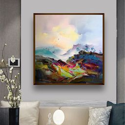 The Art House Blue & Brown Abstract Wall Paintings-image-36