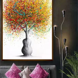 The Art House Grey & Yellow Abstract Painting Wall Art-image-76