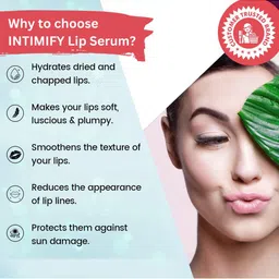 INTIMIFY Lip Serum Roll On For Soft & Supple Lips with Aloevera - 10 ml image 5