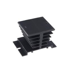 Black Single Phase Solid State Relay SSR Heat Sink Base Small Type Heat Radiator for 10A to 40A Size:80*50*50MM image 2