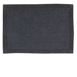 FABINALIV Black & Grey Geometric Rectangular Shaped Anti Skid Doormat image 3